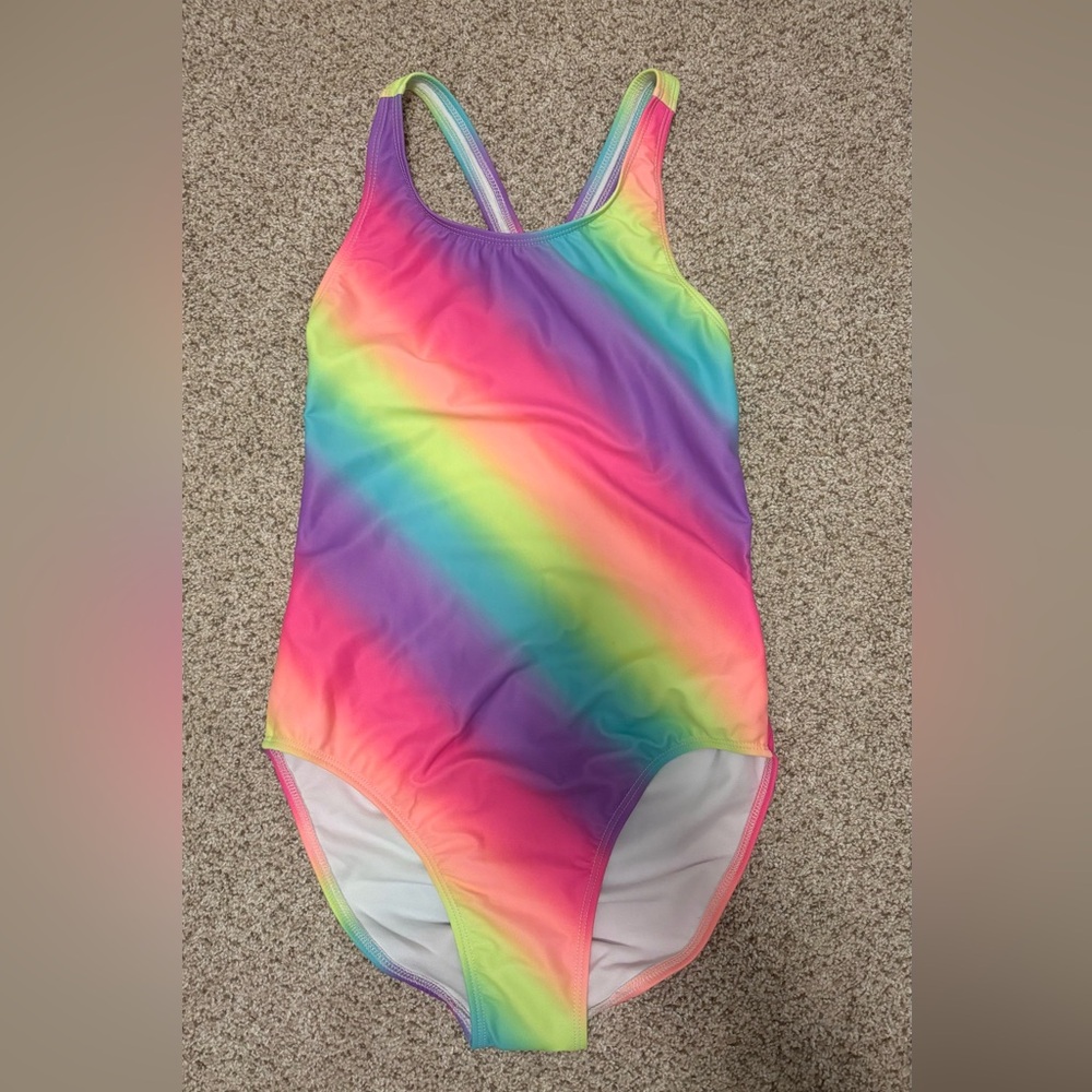 Girl’s Rainbow One Piece Swimsuit